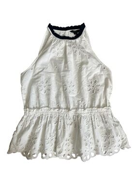 J. Crew Eyelet Blouse White Size Small